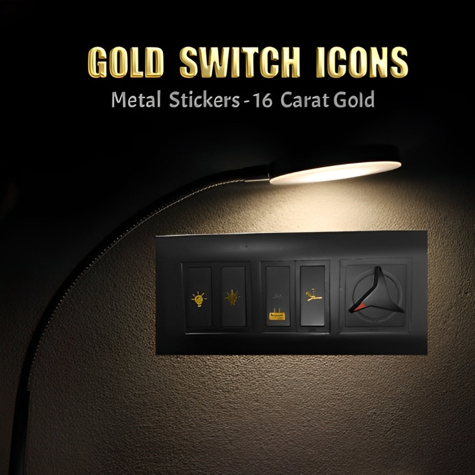 Gold Switch Stickers