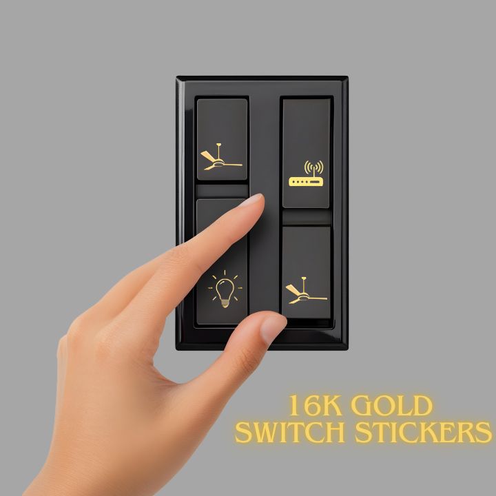 Gold Switch Stickers