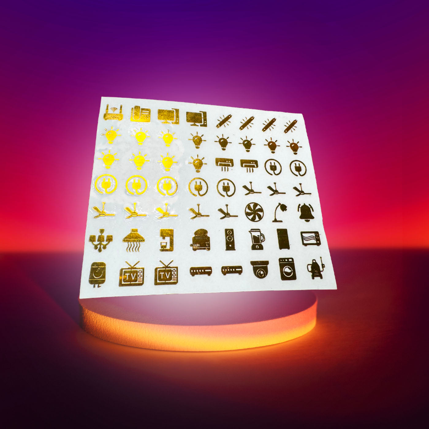 Gold Switch Stickers