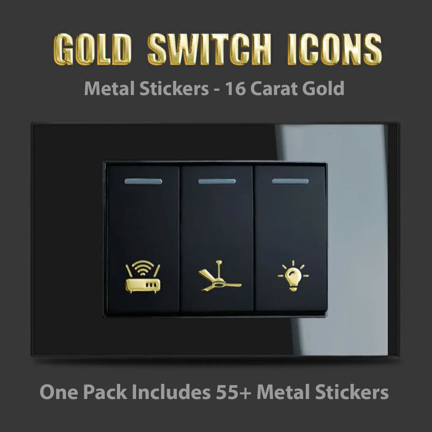 Gold Switch Stickers