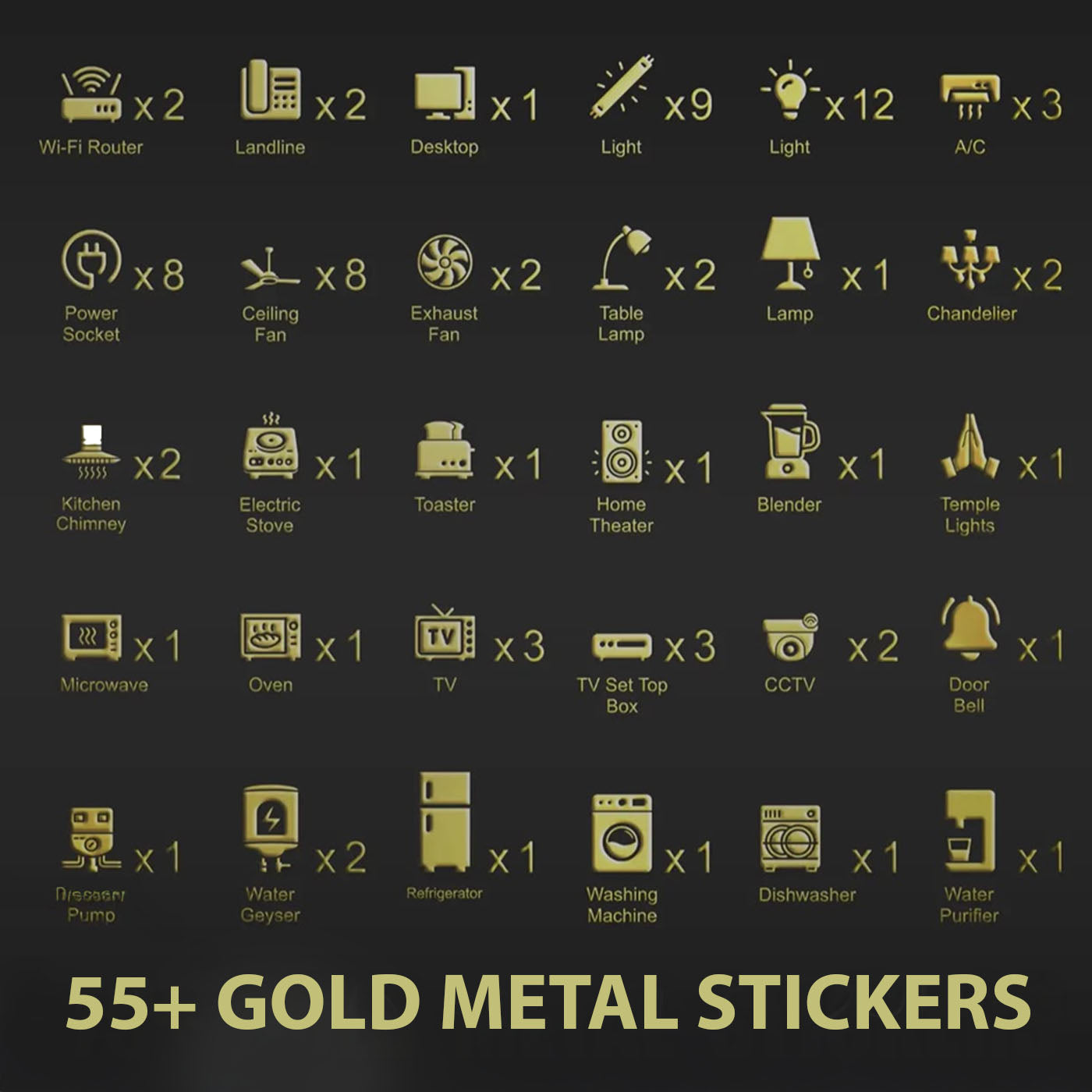 Gold Switch Stickers